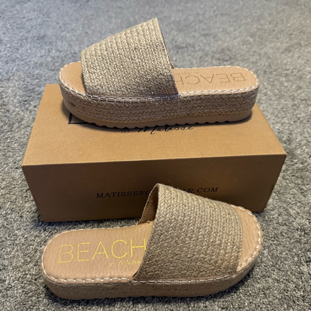 Raffia Platform Sandal - image 1